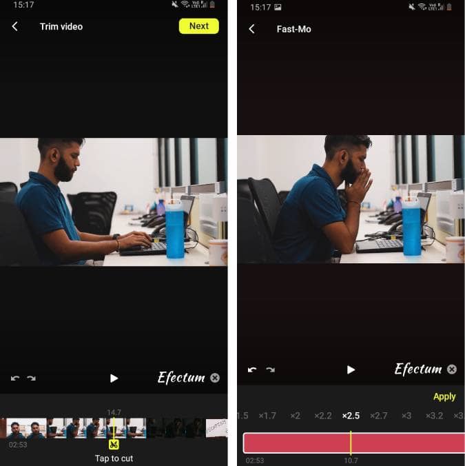 صورة لـ أفضل تطبيقات تعديل الفيديو المجانية للتدوين المرئي (Vlog) على Android و iOS | Screenshot_20200627_151733_Efectum_1-YYZNVYfs-DzTechs