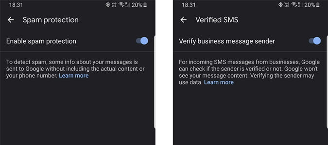 صورة لـ أفضل النصائح والحيل حول خدمة الاتصالات التفاعلية (RCS) من Google | Span_Protection_Google_Messages-XAtMOWfs-DzTechs