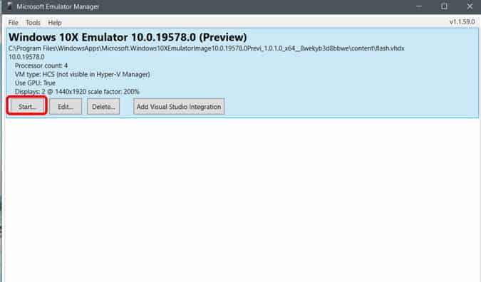 صورة لـ كيفية استخدام Windows 10x Emulator على Windows 10 | Starting_Windows_10X_Emulator-D41Y0Xfs-DzTechs
