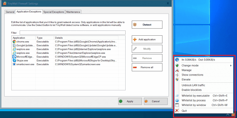 صورة لـ أفضل الأدوات لحظر التطبيقات من الوصول إلى الإنترنت على Windows 10 | Tinywall_768x384-pCWV5Xfs-DzTechs