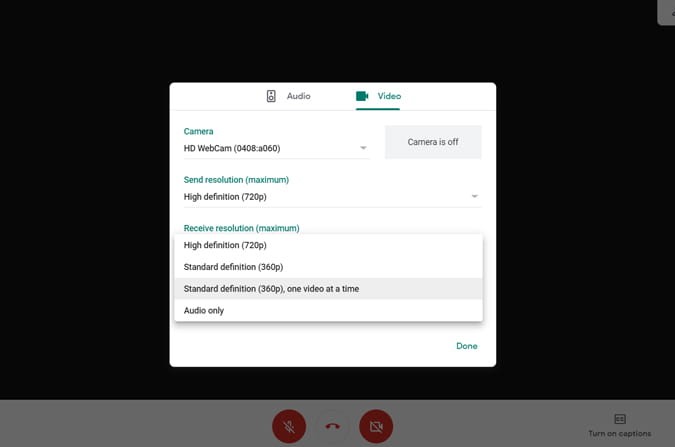 صورة لـ أفضل نصائح وحيل Google Meet التي لم تكن تعلم عنها | changing_video_quality_on_meet-ZjeuxXfs-DzTechs