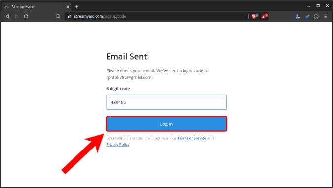صورة لـ كيفية البث المباشر مع أكثر من شخصين على YouTube مجانًا (خيار سهل) | enter_6_digit_login_code-UiSV0Xfs-DzTechs