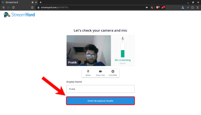 صورة لـ كيفية البث المباشر مع أكثر من شخصين على YouTube مجانًا (خيار سهل) | enter_broadcast_studio-ikSV0Xfs-DzTechs