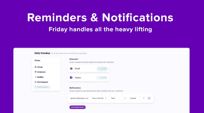صورة لـ أفضل تطبيقات Microsoft Teams لجعل تواصلك أفضل | friday_reminders_app-Qd4S5Xfs-DzTechs
