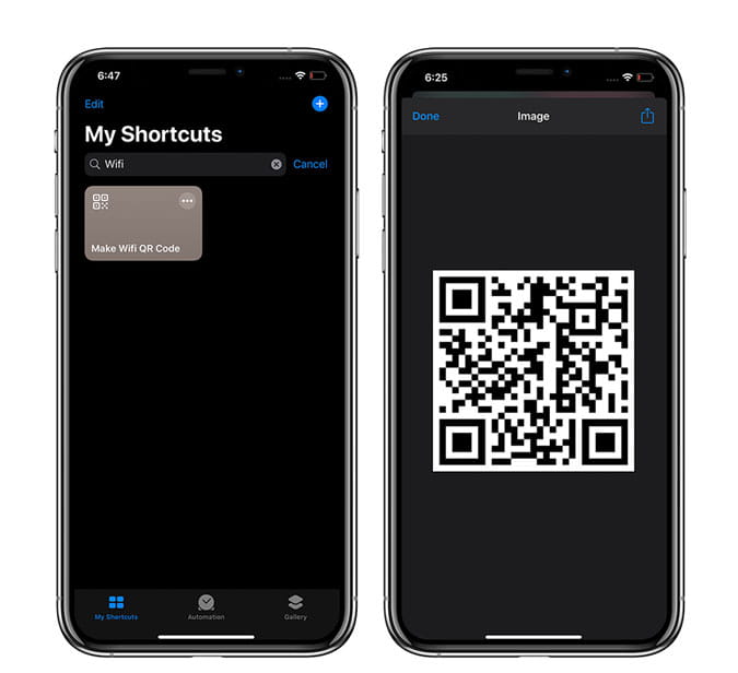 صورة لـ أفضل التطبيقات لإنشاء رمز QR لمشاركة كلمة مرور Wifi من هاتف إلى آخر | iOS_Wifi_Share-86nDQKfs-DzTechs