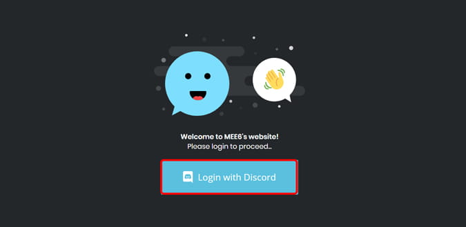 صورة لـ كيفية السماح للمستخدمين بتعيين أدوارهم على خادم Discord | logging_into_mee6-bDZ7xXfs-DzTechs