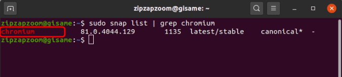 صورة لـ كيفية إلغاء تثبيت التطبيقات على Ubuntu | snap_list_chromium-Gn6GzXfs-DzTechs