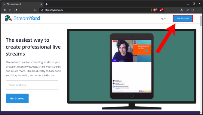 صورة لـ كيفية البث المباشر مع أكثر من شخصين على YouTube مجانًا (خيار سهل) | streamyard-i3SV0Xfs-DzTechs