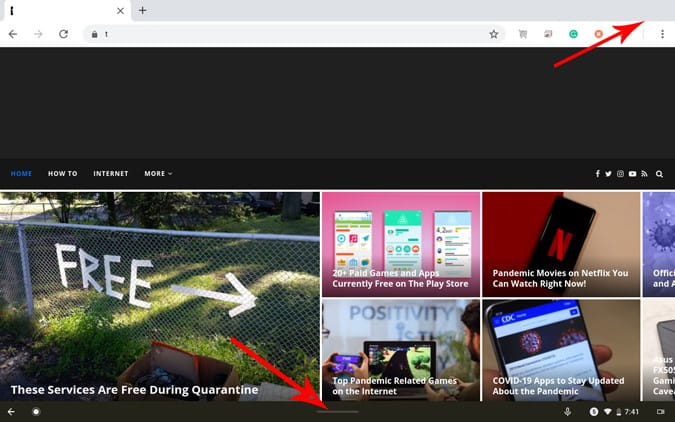 صورة لـ أفضل ميزات Chrome OS غير المتوفرة على نظامي التشغيل Windows و Mac | tablet_mode_on_Chromebook-XNcKlXfs-DzTechs