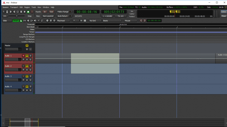 صورة لـ أفضل تطبيقات محطة عمل الصوتيات الرقمية المجانية لـ Windows والـ Mac | Ardour_1_768x432-LtSp8Mfs-DzTechs