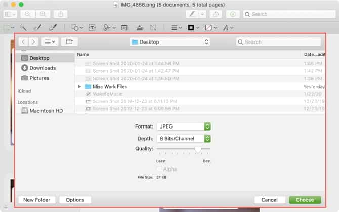 صورة لـ كيفية تحويل تنسيق الصور المتعددة وتغيير حجمها دفعة واحدةً على الـ Mac | BatchConvertImagesPreviewMac-DvdgBLfs-DzTechs