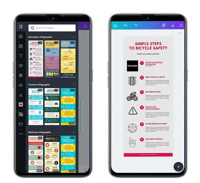 صورة لـ أفضل التطبيقات لإنشاء مخططات المعلومات البيانية وعرض البيانات | Canva_Infographic_Maker-2l06vMfs-DzTechs