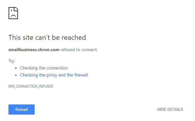 صورة لـ Chrome لا يستجيب أو يتعطل بشكل متكرر أو يتجمد أثناء إستخدامه؟ | Chrome_Connection_Refused-JXBZgMfs-DzTechs