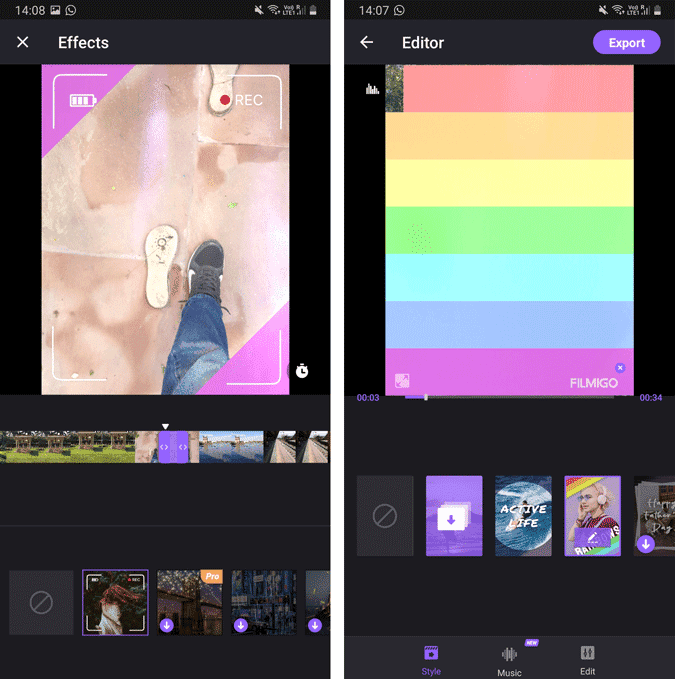 صورة لـ أفضل تطبيقات إنشاء فيديو عرض شرائح بدون علامة مائية | Filmigo_video_photo_maker-Vijnfbgs-DzTechs