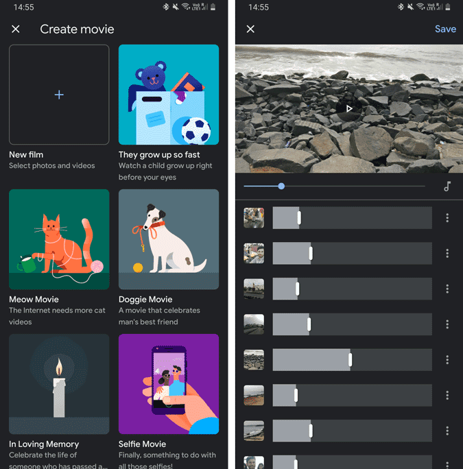 صورة لـ أفضل تطبيقات إنشاء فيديو عرض شرائح بدون علامة مائية | Google_Photos_create_movie-UDinfbgs-DzTechs
