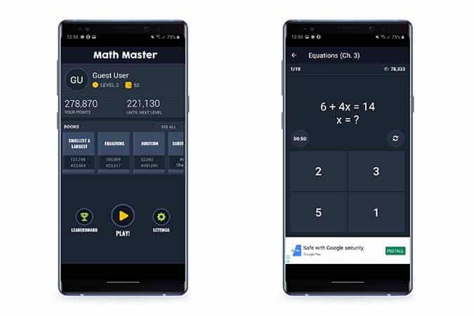 صورة لـ أفضل تطبيقات الأسئلة والمسابقات وألعاب التريفيا لـ Android | Math_Master-1rrhwMfs-DzTechs