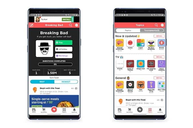 صورة لـ أفضل تطبيقات الأسئلة والمسابقات وألعاب التريفيا لـ Android | Quiz_up_-dzrhwMfs-DzTechs