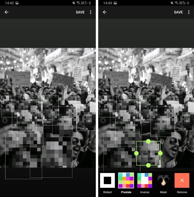 صورة لـ أفضل التطبيقات لطمس الوجوه وتعتيمها في الصور ومقاطع الفيديو لـ Android و iOS | Screenshot_20200609_144305_ObscuraCam_1-1GNO0Yfs-DzTechs