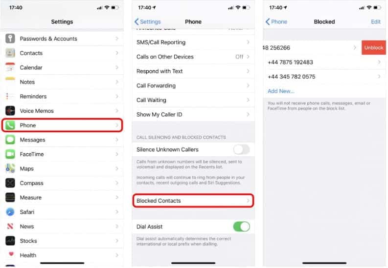 صورة لـ كيفية إلغاء حظر رقم جهة الاتصال على iPhone الخاص بك | Unblock_number_iPhone-F9oVcNfs-DzTechs