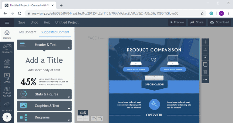صورة لـ أفضل التطبيقات لإنشاء مخططات المعلومات البيانية وعرض البيانات | Visme__768x405-dB06vMfs-DzTechs