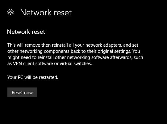 صورة لـ كيفية إصلاح خطأ “شبكة Wi-Fi لا تحتوي على تكوين IP صالح” على Windows 10 | Windows_Network_Reset-loIwzLfs-DzTechs