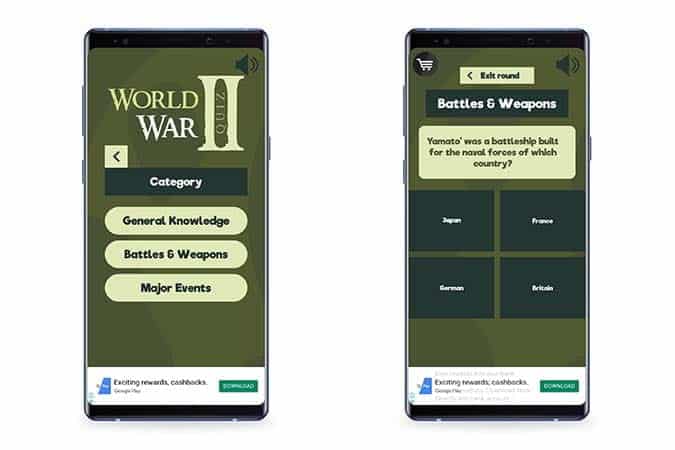 صورة لـ أفضل تطبيقات الأسئلة والمسابقات وألعاب التريفيا لـ Android | Worldwar_2_quiz-K7rhwMfs-DzTechs