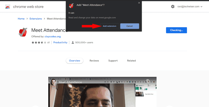 صورة لـ كيفية تسجيل الحضور في Google Meet | add_extension-lKAsZags-DzTechs