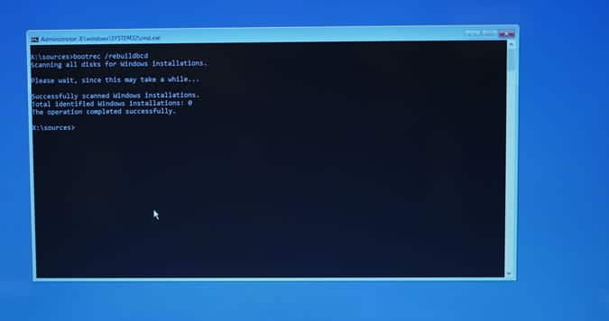 صورة لـ كيفية إصلاح رسالة الخطأ Bootmgr is missing في نظام Windows 10 | bootrec_command_rebuild_bcd-mcu3pNfs-DzTechs