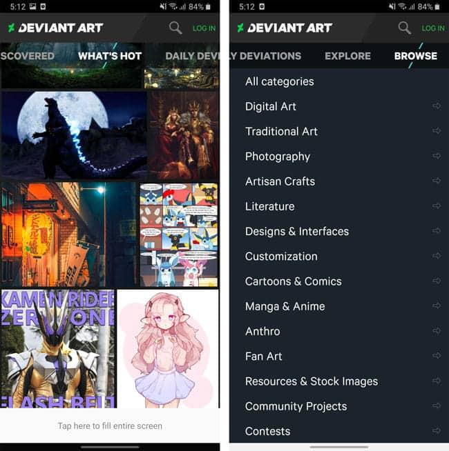 صورة لـ أفضل تطبيقات إنشاء الخلفيات وتنزيلها لنظام Android لعام 2023 | deviantart-fLjnsNfs-DzTechs