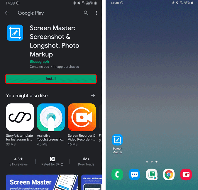 صورة لـ كيفية الحصول على أداة التكبير في ميزة “توصيف” لـ iOS على Android | download_and_install_screenmaster_app-9X8uZags-DzTechs