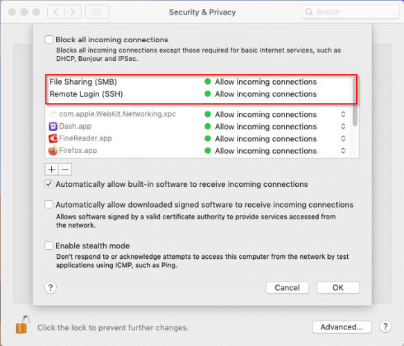 صورة لـ هل يحتاج جهاز Mac بالفعل إلى جدار حماية؟ ما تحتاج إلى معرفته | firewall_options_window-Fw6F6Nfs-DzTechs