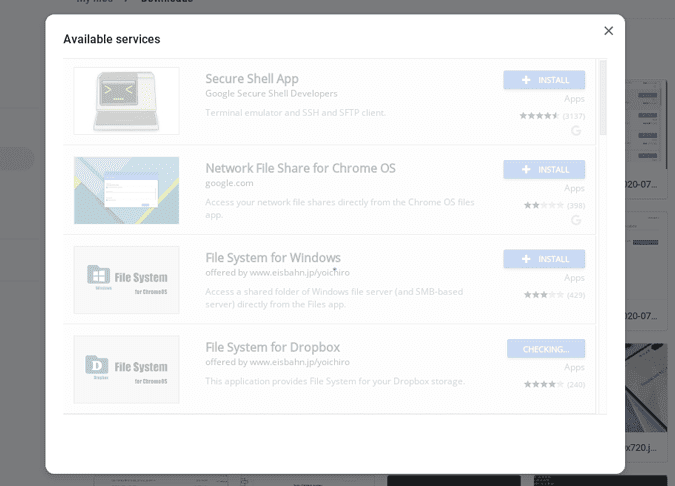 صورة لـ كيفية إضافة Dropbox إلى مدير الملفات في Chromebook | installing_new_services-BUspYags-DzTechs