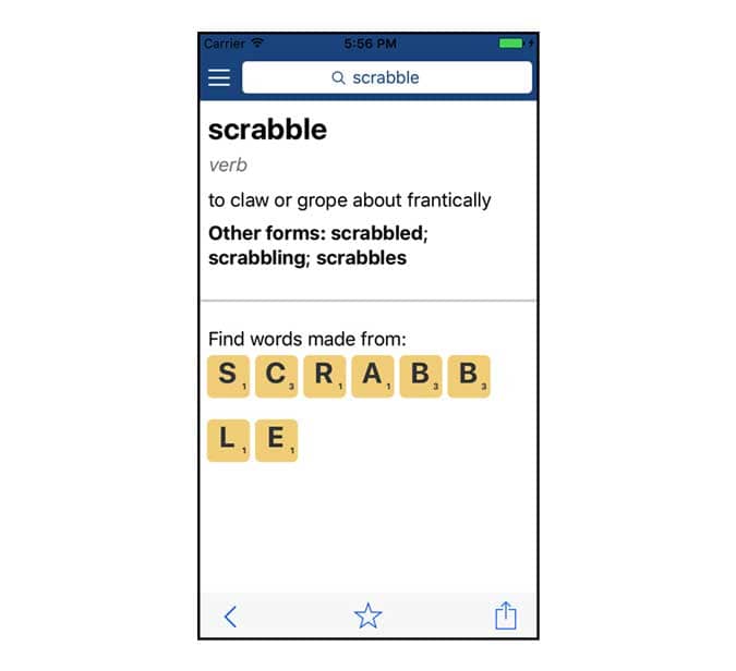 صورة لـ أفضل تطبيقات القاموس لأجهزة iPhone (2023) | scrab-MTh7Tags-DzTechs