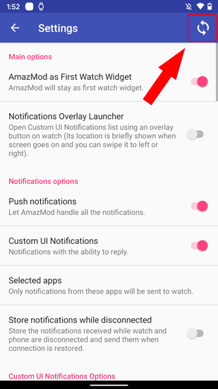 صورة لـ كيفية الرد على الإشعارات على ساعات Amazfit Pace / Verge / Stratos | sync_settings_amazmod_service-5h3MvMfs-DzTechs