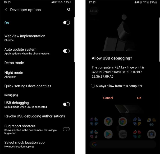 صورة لـ كيفية تثبيت Blloc Ratio Launcher على هاتف Android الخاص بك | usb_debugging-WiPnxYfs-DzTechs