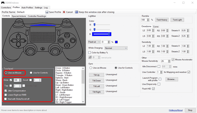 صورة لـ كيفية استخدام لوحة اللمس في جهاز التحكم DualShock 4 على الكمبيوتر مع DS4Windows؟ | use_touchpad_as_mouse-GhIVYLfs-DzTechs