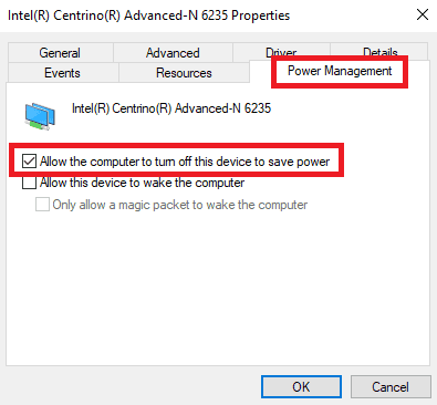 صورة لـ أكثر مشكلات Wi-Fi شيوعًا على Windows 10 ، إليك كيفية إصلاحها | windows_10_wifi_power_management-LpcybMfs-DzTechs