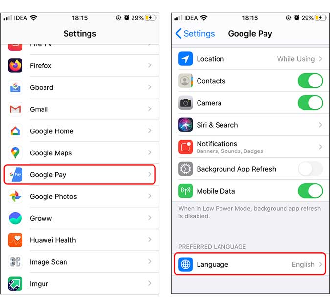 صورة لـ كيفية تعيين لغة التطبيق بشكل مُستقل عن لغة iPhone الرئيسية | 1-4-DzTechs