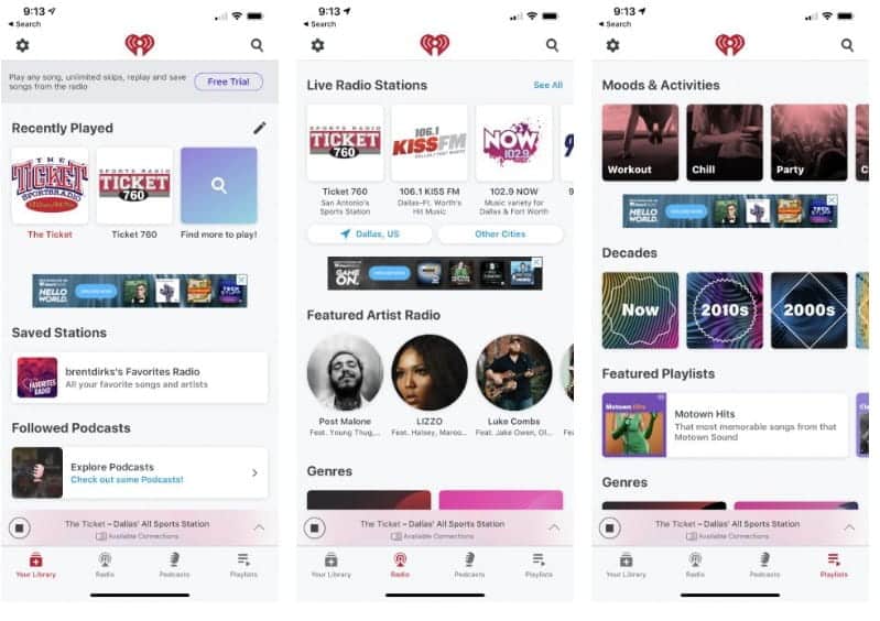 صورة لـ أفضل تطبيقات الراديو لـ iPhone للإستمتاع بالمحطات الإذاعية | 2._iHeartRadio-Qm8dvOfs-DzTechs