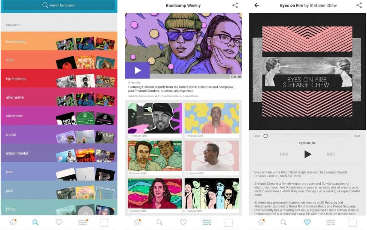 صورة لـ أفضل تطبيقات Android لإنتاج الموسيقى بشكل إحترافي | 3._Bandcamp-ldrSeOfs-DzTechs
