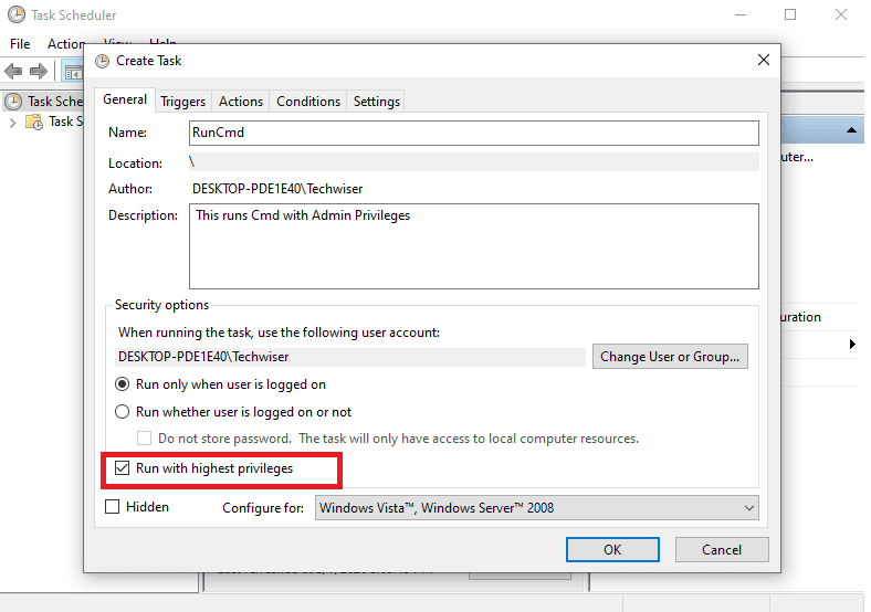 صورة لـ تشغيل موجه الأوامر بصلاحيات المسؤول باستخدام اختصار سطح المكتب | 4-DzTechs