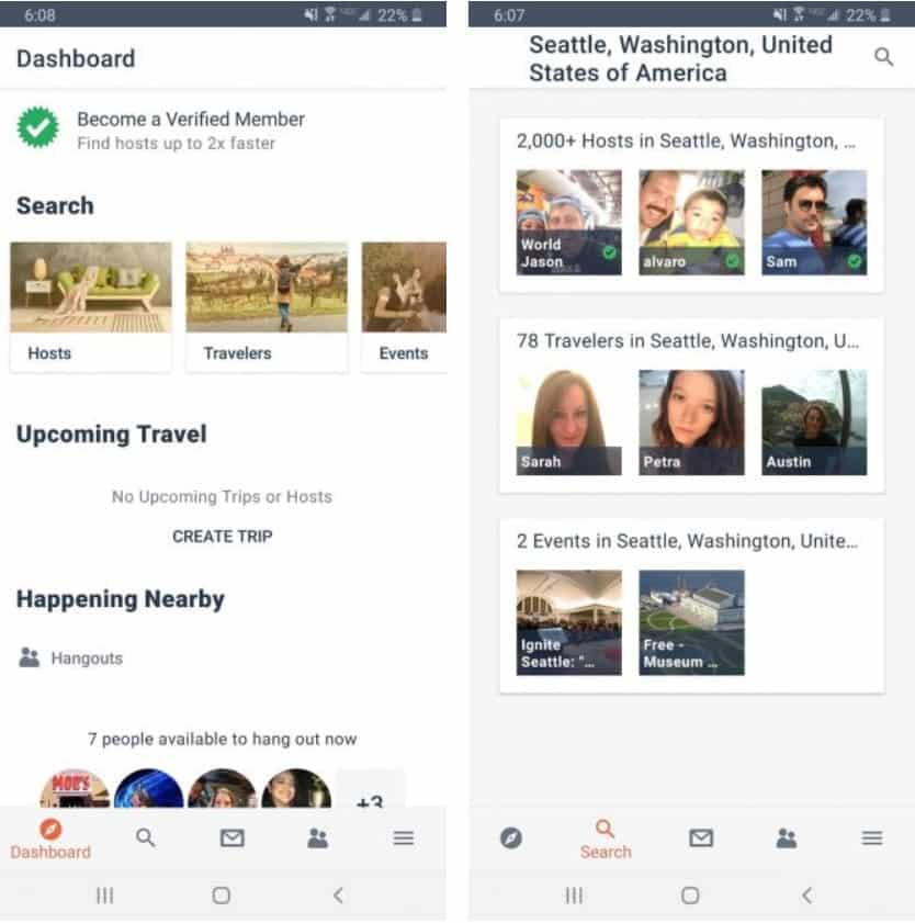 صورة لـ أفضل تطبيقات التواصل الاجتماعي للمسافرين لتحسين رحلتك القادمة | 5._Couchsurfing-HrhqfOfs-DzTechs