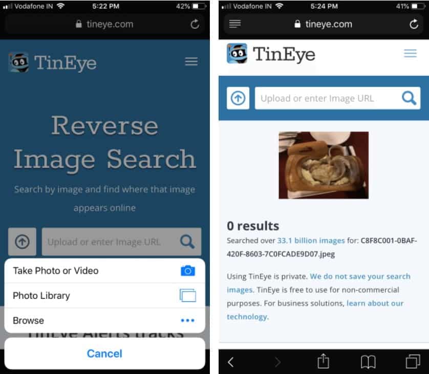 صورة لـ أفضل تطبيقات البحث العكسي عن الصور لأجهزة iPhone و Android | 7._TinEye_Reverse_Image_Search-oFJFTQfs-DzTechs