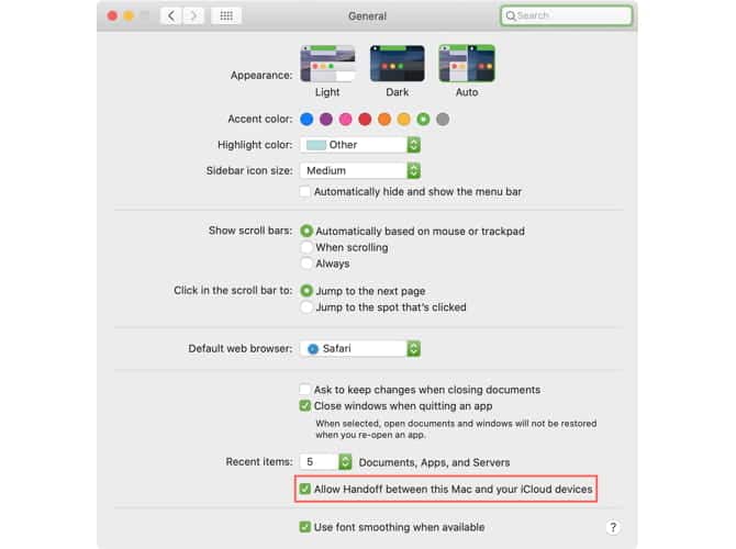 صورة لـ النصائح والحيل الأساسية على Safari لمستخدمي Mac | AllowHandoffOnMac-ULpWHOfs-DzTechs