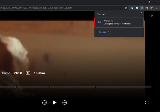 صورة لـ كيفية مشاهدة Peacock TV خارج الولايات المتحدة على Android TV | AndroidTV_stop_casting-UX6sUbgs-DzTechs