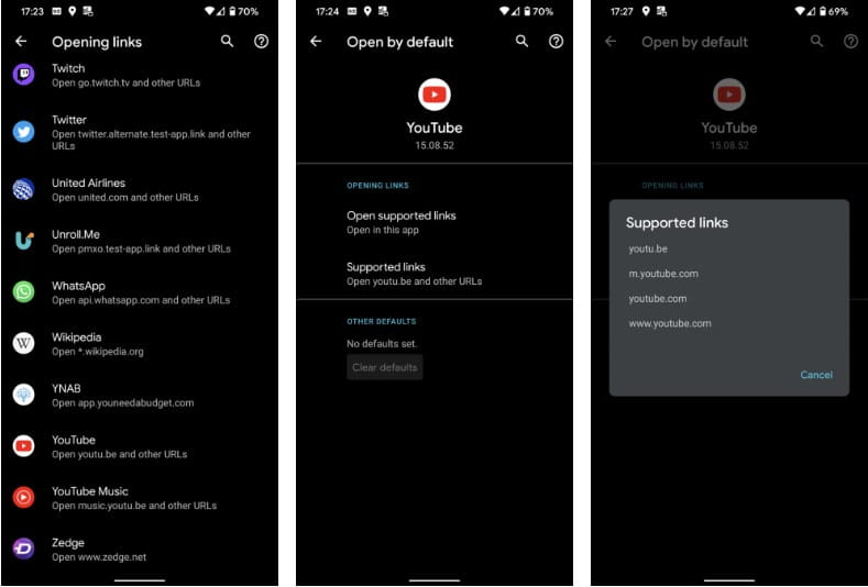 صورة لـ كيفية إزالة التطبيقات الافتراضية وتغييرها وتعيينها في Android | Change_Link_Opening_Settings-hrL7uOfs-DzTechs