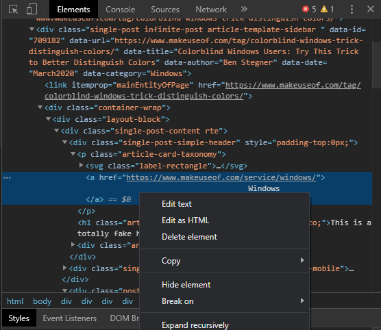 صورة لـ كيفية تحرير النص على موقع الويب باستخدام Google Chrome لتغيير مُحتواه | Chrome_Change_Website_Text_Developer-MYj9kRfs-DzTechs