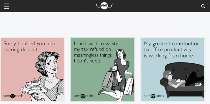 صورة لـ أفضل أدوات إنشاء البطاقات الإلكترونية لإرسال بطاقات التهنئة المُخصصة | Ecard_Websites_Someecard-bpsLzQfs-DzTechs