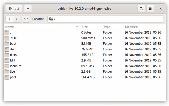 صورة لـ كيفية استخراج محتويات ملفات ISO على Linux | ExtractISOLinux_GNOME_Archive_Manager-OREsXPfs-DzTechs