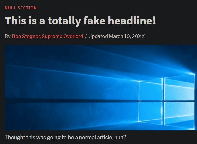 صورة لـ كيفية تحرير النص على موقع الويب باستخدام Google Chrome لتغيير مُحتواه | Fake_MUO_Screenshot_670x489-Jik9kRfs-DzTechs